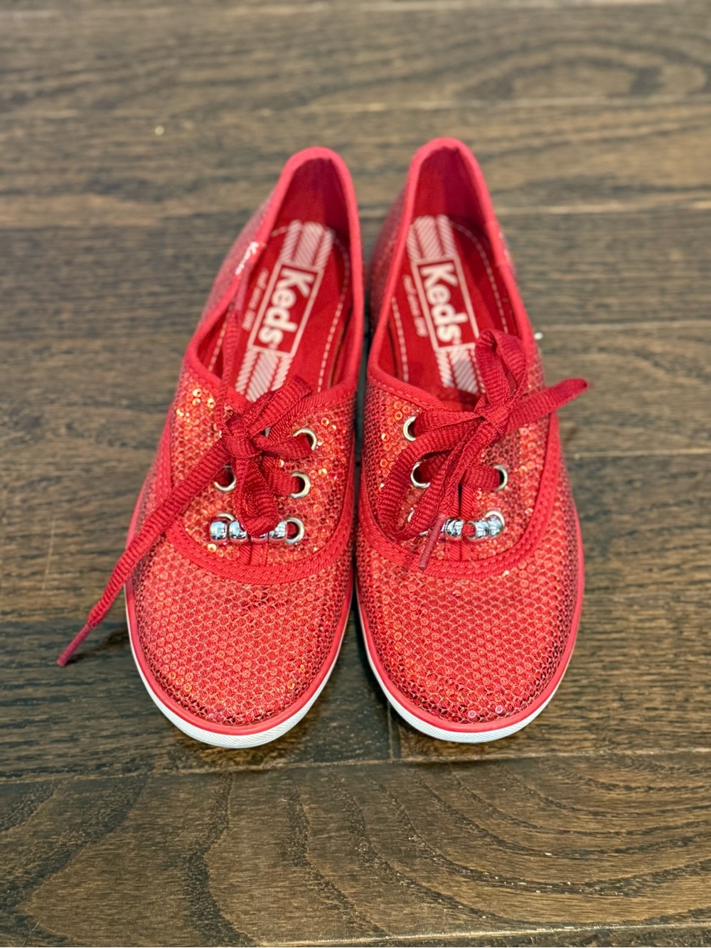 Ked’s Red Sequin Shoes Size 1.5 Kids US
